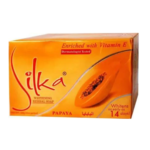 SILKA Papaya Herbal Soap for Anti-Pigmentation (135g) | Skin Brightening Soap