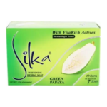 SILKA Whitening Green Papaya Soap Pack of 6 (6 x 135g) | Skin Whitening Soap - Image 2