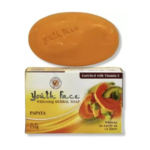 Youth Face Papaya Soap with Whitening Herbal Vitamin E (135g) | Natural Whitening Soap