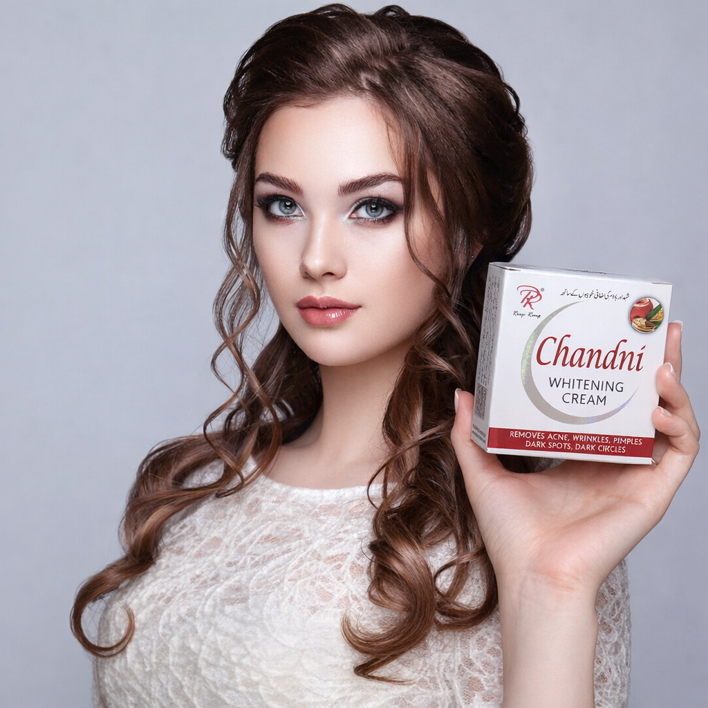 beauty girl with chandni cream